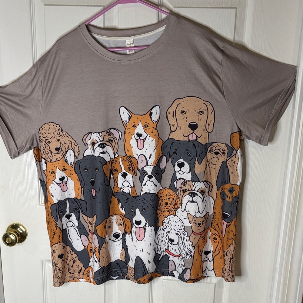 Dog Mom Boxer Frenchie Lab Poodle terrier Short Sleeve T shirt tee blouse top